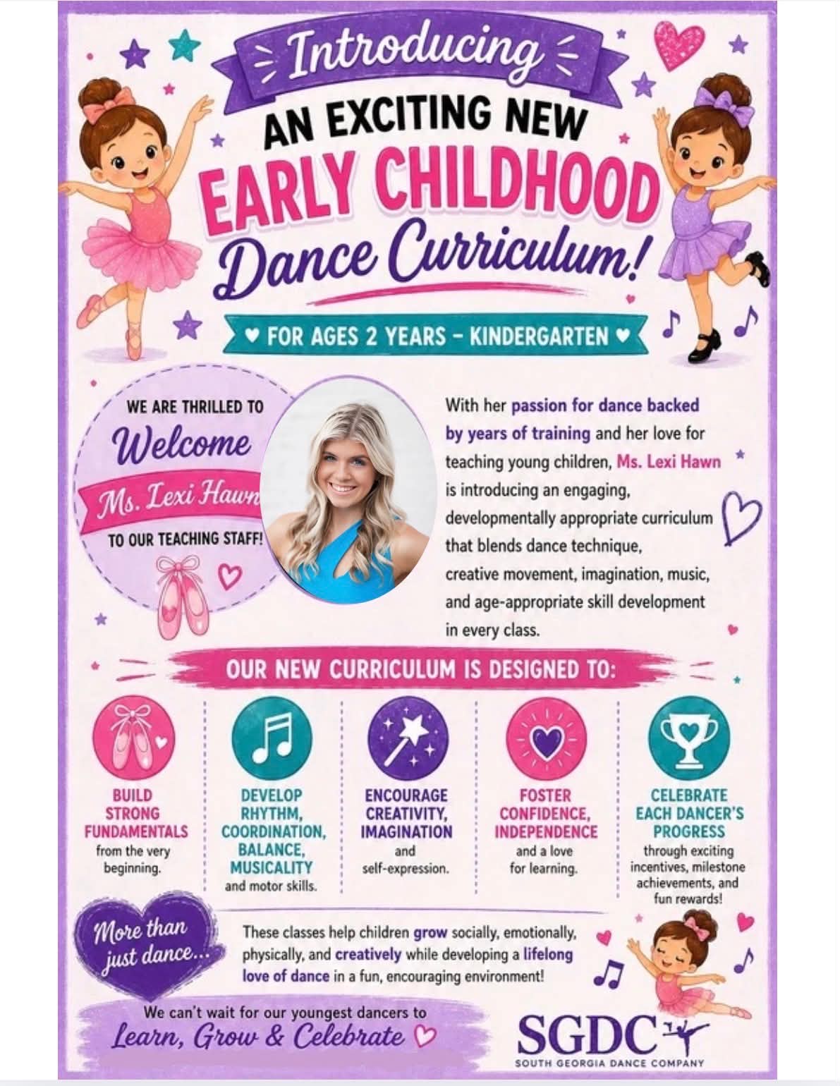 Ms. Lexi Hawn — Early Childhood Dance Curriculum flyer